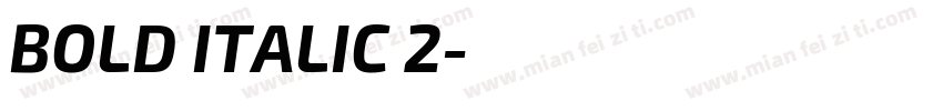 BOLD ITALIC 2字体转换